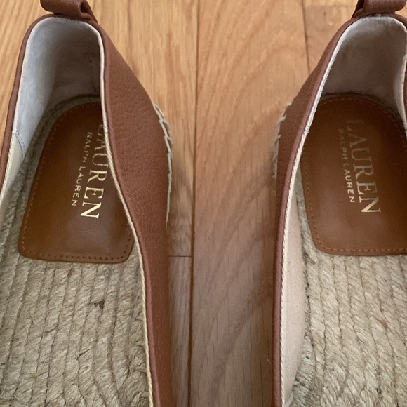 Ralph Lauren Brown Cameryn Espradille Flats - 8 - Picture 7 of 10